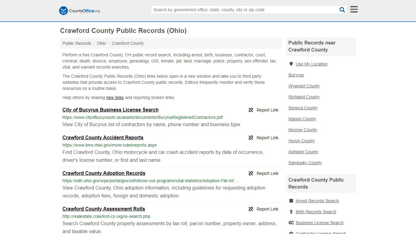 Public Records - Crawford County, OH (Business, Criminal ...